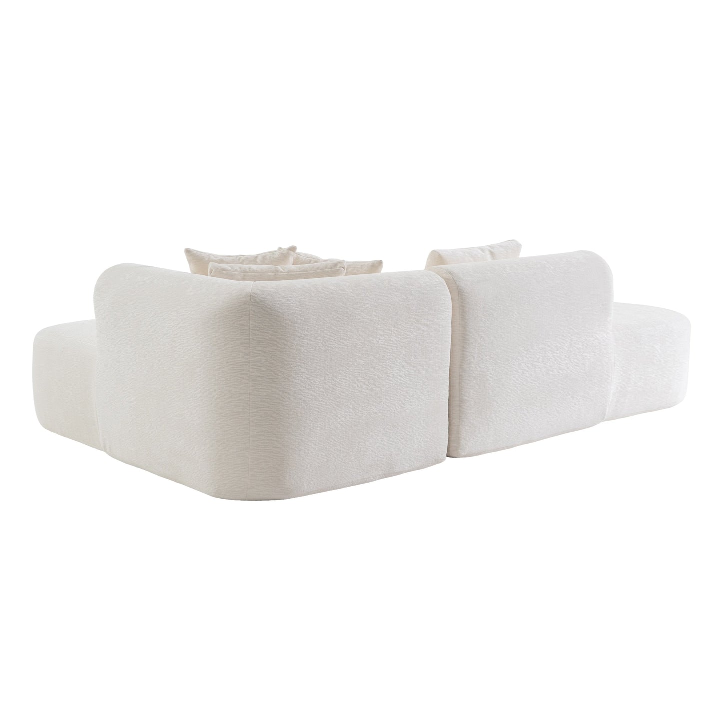 Canapé sectionnel incurvé moderne 4 places avec 4 coussins moelleux pour salon et chambre à coucher