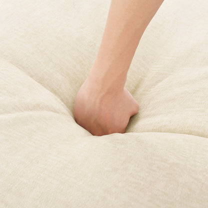 Canapé sectionnel modulaire moderne en U 6 pièces avec poufs amovibles et cadre en bois