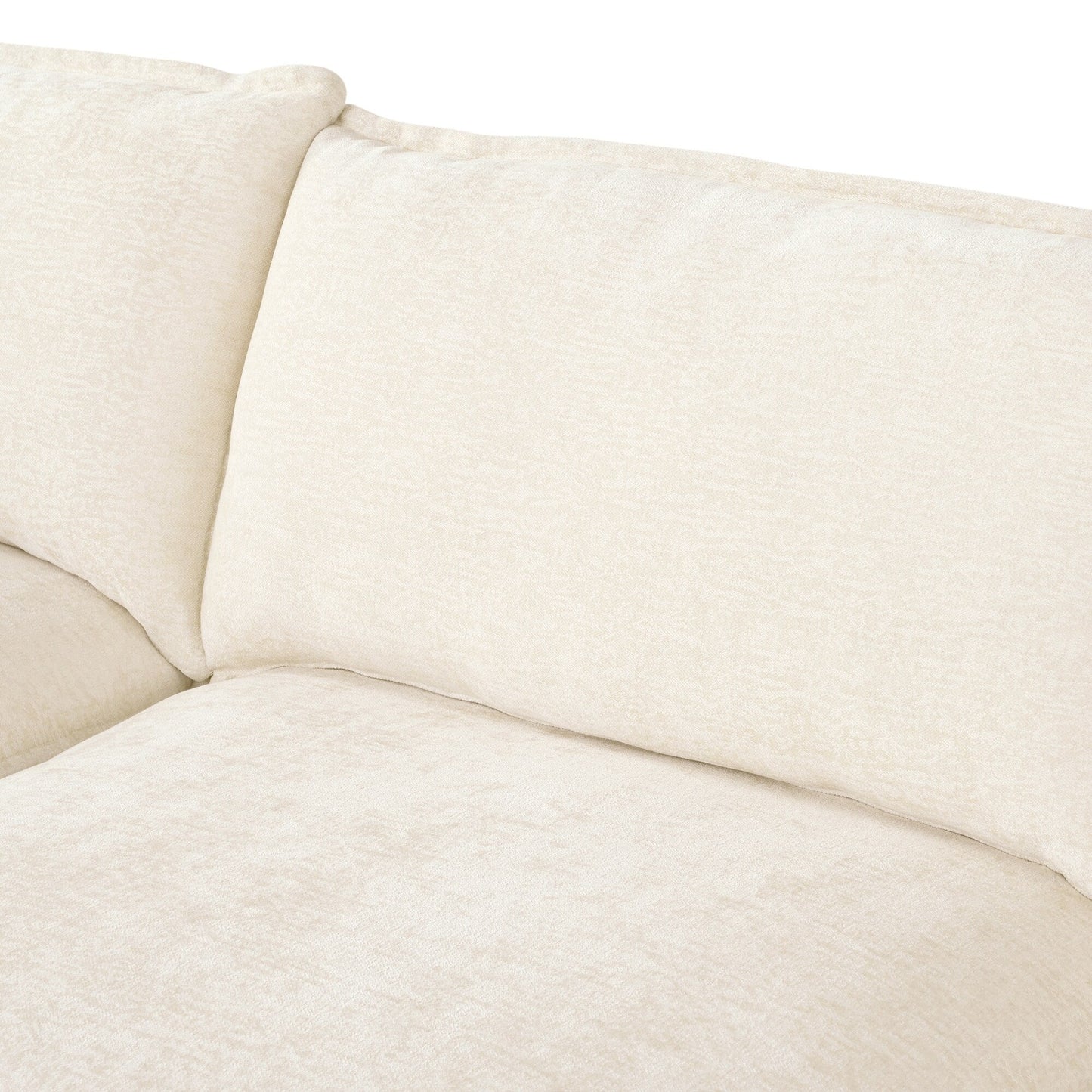 Canapé sectionnel modulaire moderne en U 6 pièces avec poufs amovibles et cadre en bois