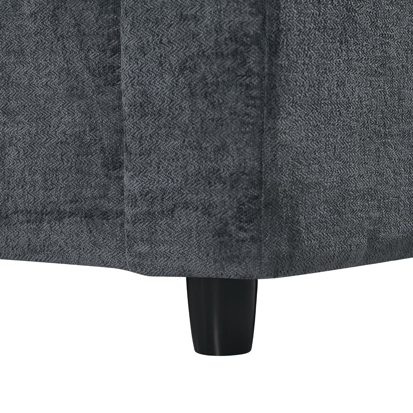 Canapé sectionnel modulaire moderne en U 6 pièces avec poufs amovibles et cadre en bois