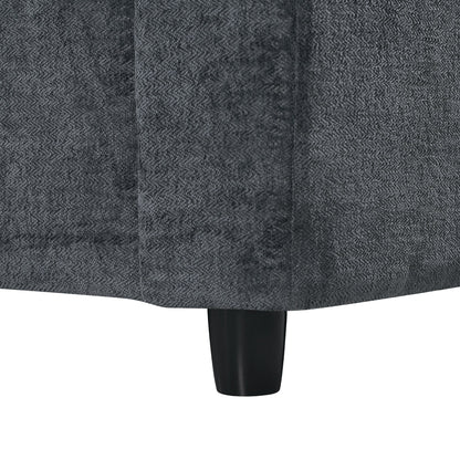 Canapé sectionnel modulaire moderne en U 6 pièces avec poufs amovibles et cadre en bois