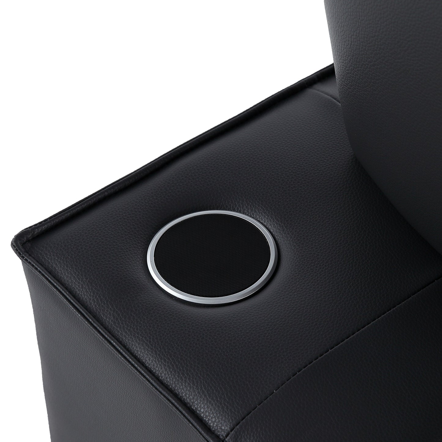 Canapé-lit Bluetooth 3 en 1 en cuir moderne 70.86 avec 2 ports USB et support pour téléphone