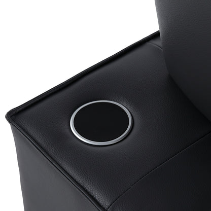 Canapé-lit Bluetooth 3 en 1 en cuir moderne 70.86 avec 2 ports USB et support pour téléphone