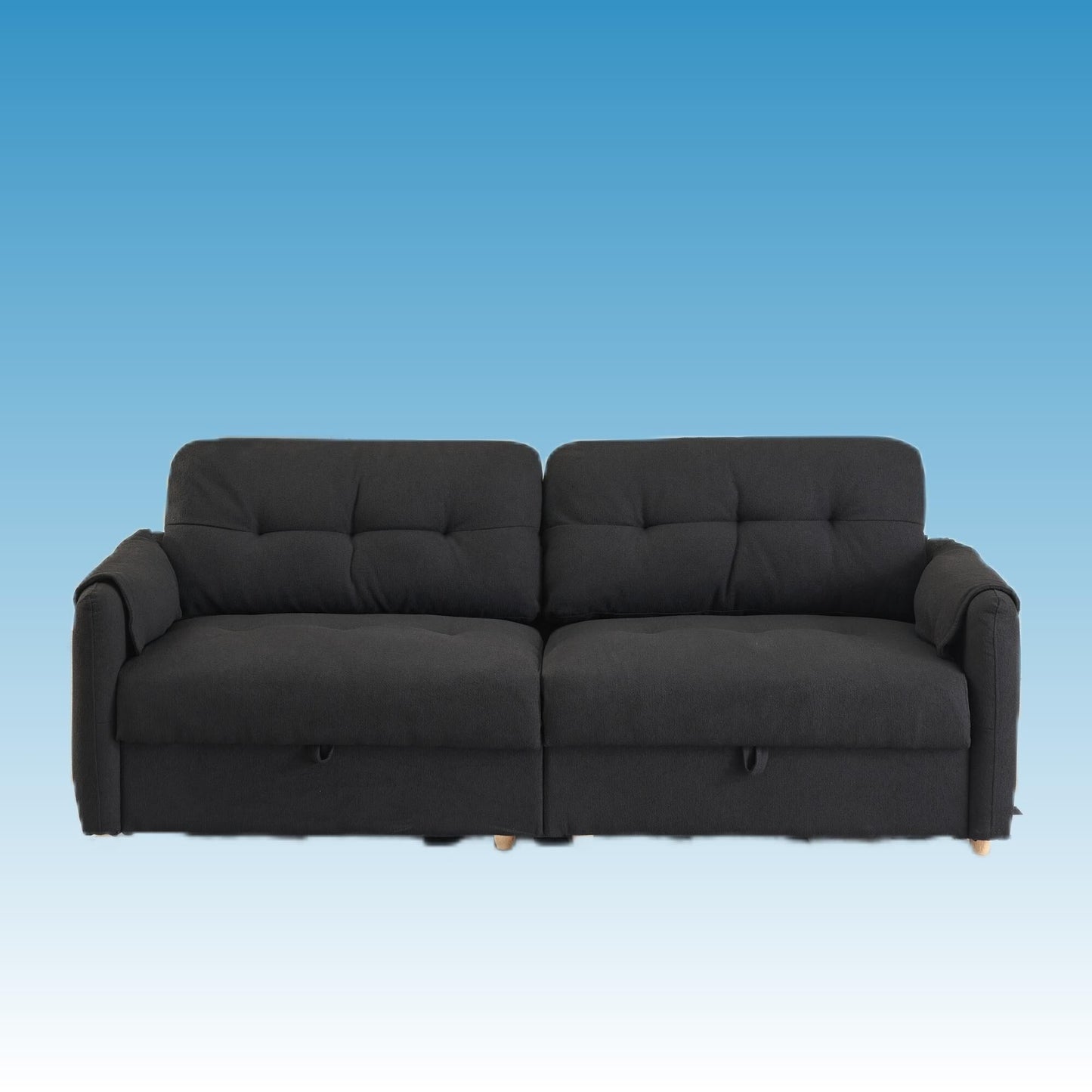 Canapé moderne en tissu Teddy de 201,5 cm avec rembourrage en éponge douce, idéal pour le salon ou le bureau.