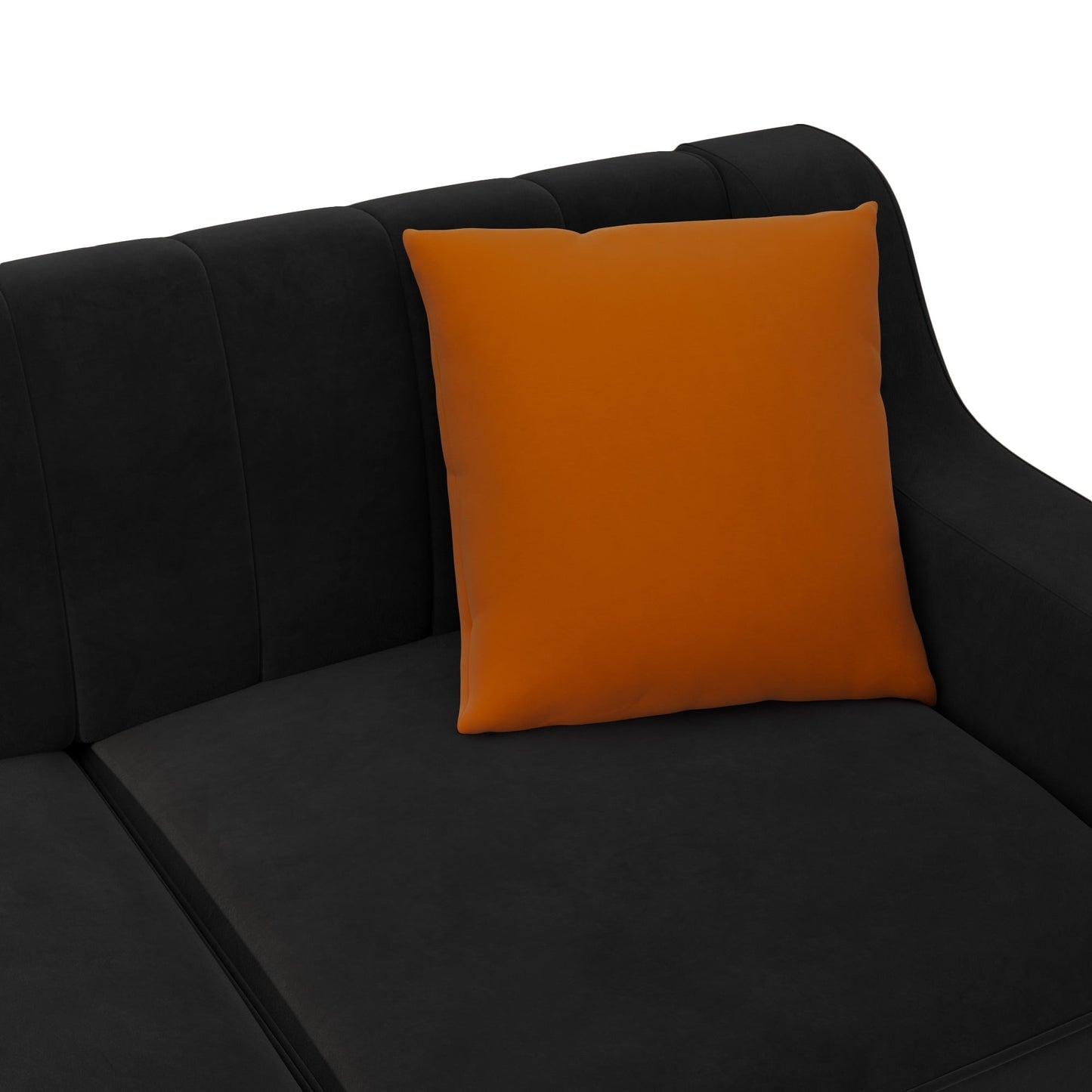 Canapé 3 places moderne en velours 81,89 $ avec touches dorées et coussins moelleux pour le salon