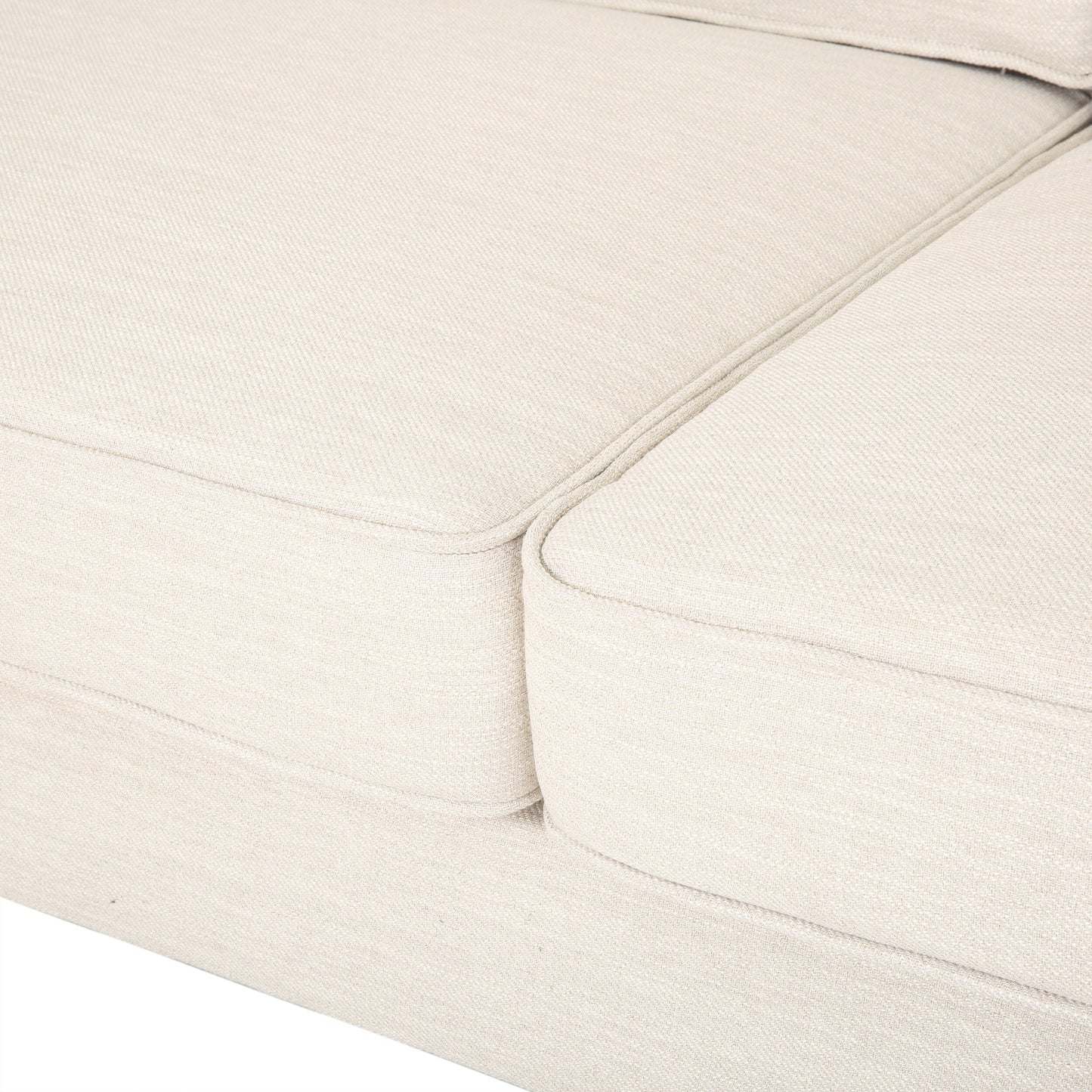 Canapé 3 places moderne 82,5 avec pieds en bois de bouleau et coussins latéraux pour le salon