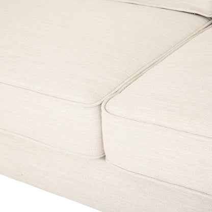 Canapé 3 places moderne 82,5 avec pieds en bois de bouleau et coussins latéraux pour le salon