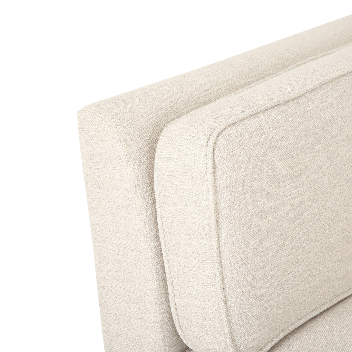 Canapé 3 places moderne 82,5 avec pieds en bois de bouleau et coussins latéraux pour le salon