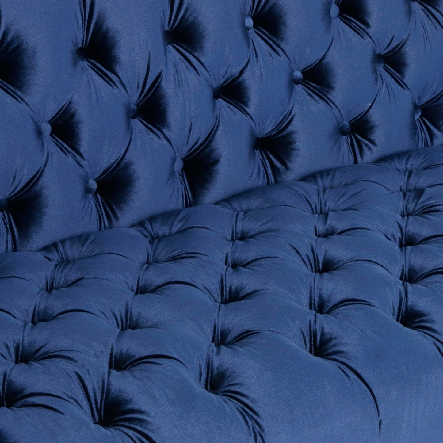 Canapé 3 places moderne capitonné en similicuir 86,75 avec pieds en fer lisses en forme de T pour le salon