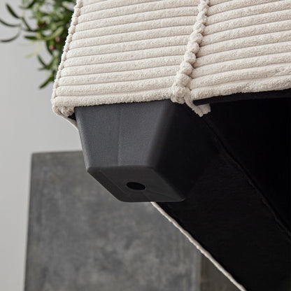 Canapé 3 places moderne en velours côtelé 87,4 avec porte-gobelet et sacs de rangement pour le salon