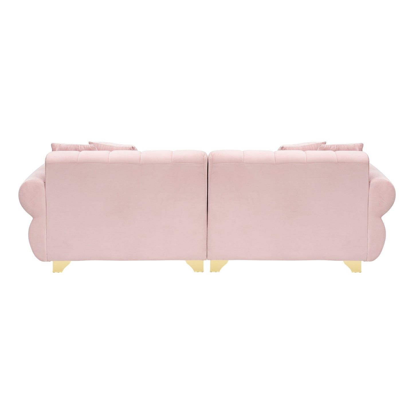 Canapé 3 places moderne en velours 89 avec coussins à ressorts et pieds en métal pour le salon