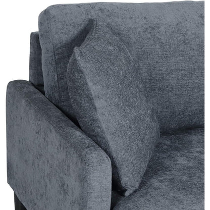 Canapé 3 places moderne rembourré 96,25 avec pieds en bois et coussins décoratifs pour le salon