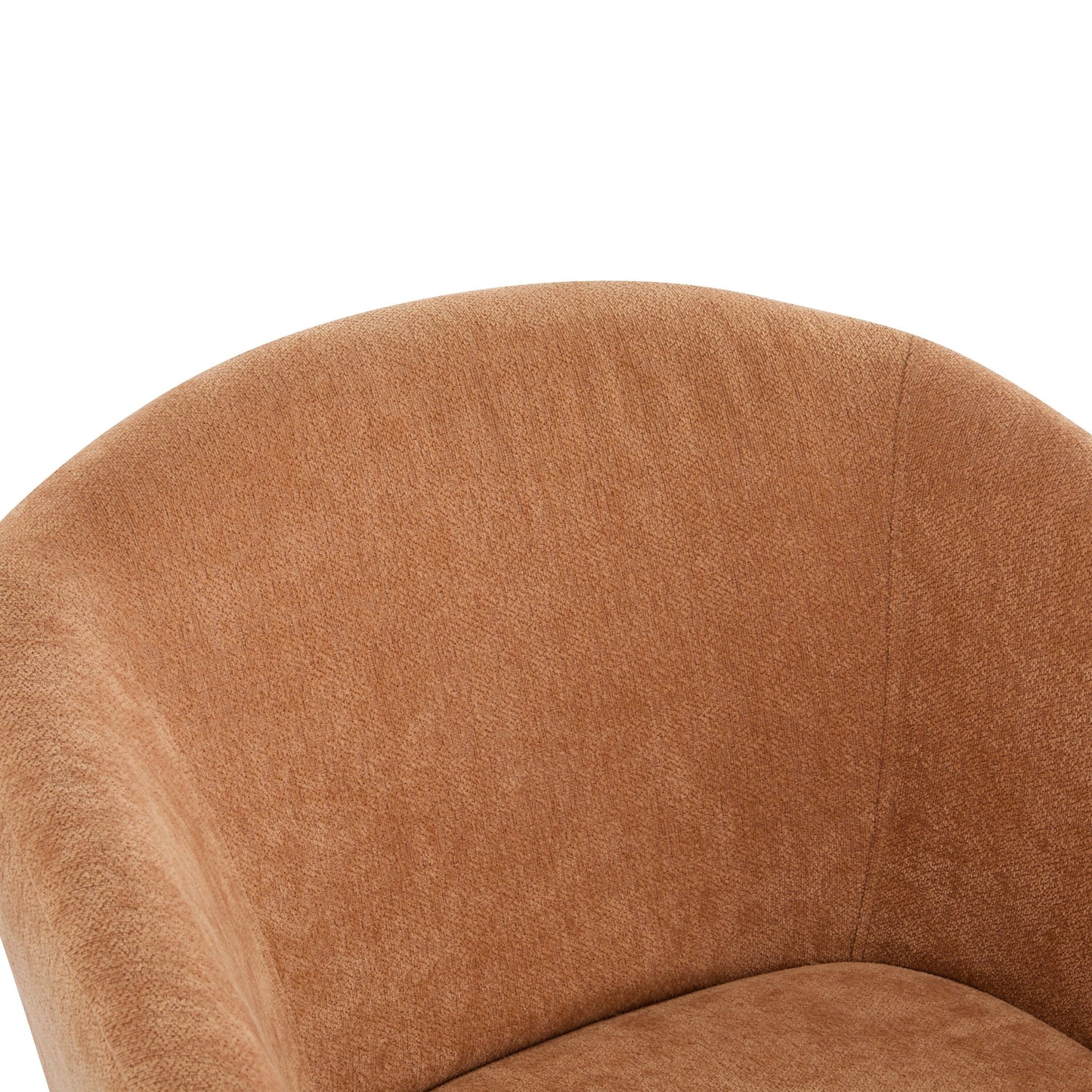 Fauteuil d'appoint moderne avec dossier rond et pieds en bois - Fauteuil de salon ou de bureau d'inspiration milieu de siècle - Revêtement en tissu doux