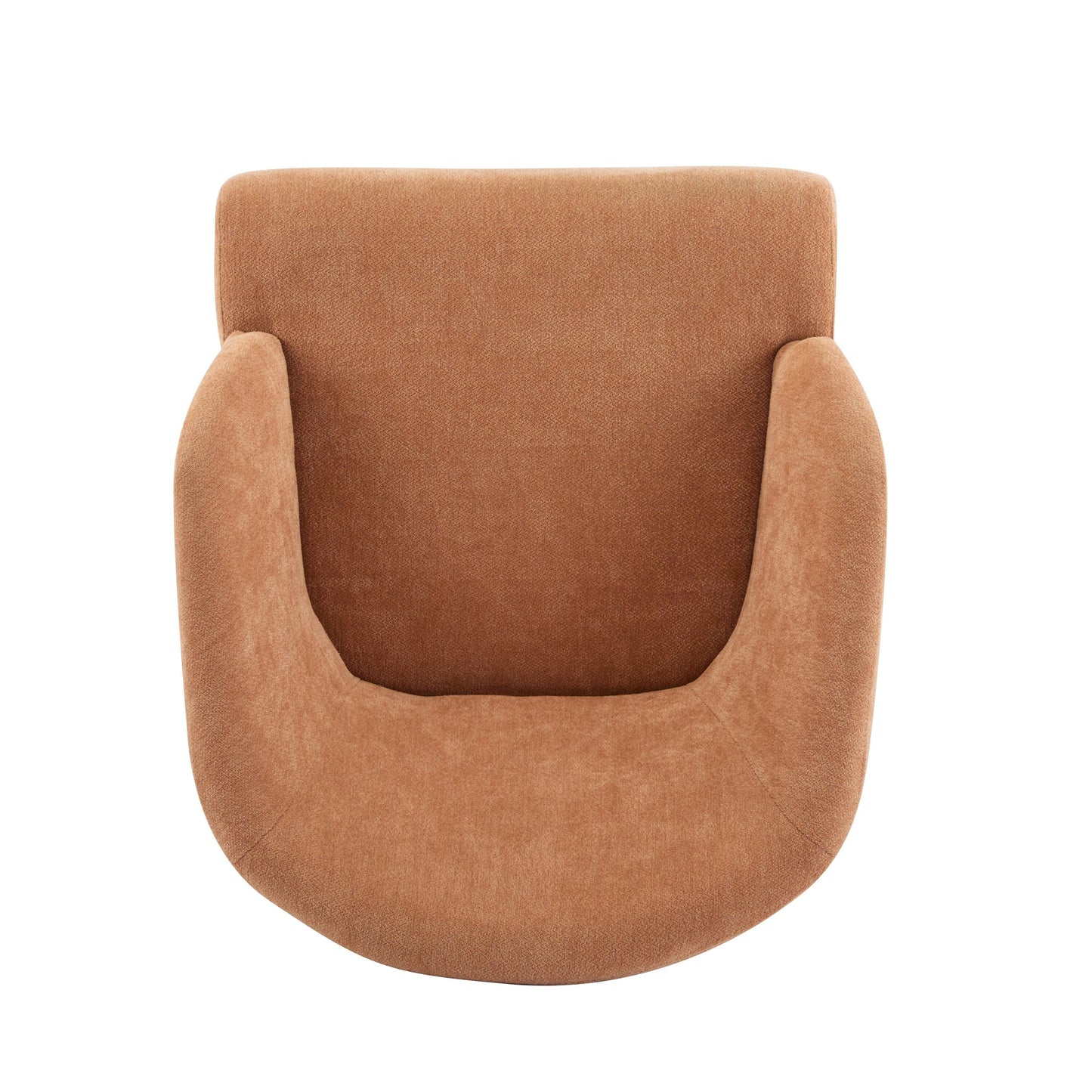 Fauteuil d'appoint moderne avec dossier rond et pieds en bois - Fauteuil de salon ou de bureau d'inspiration milieu de siècle - Revêtement en tissu doux