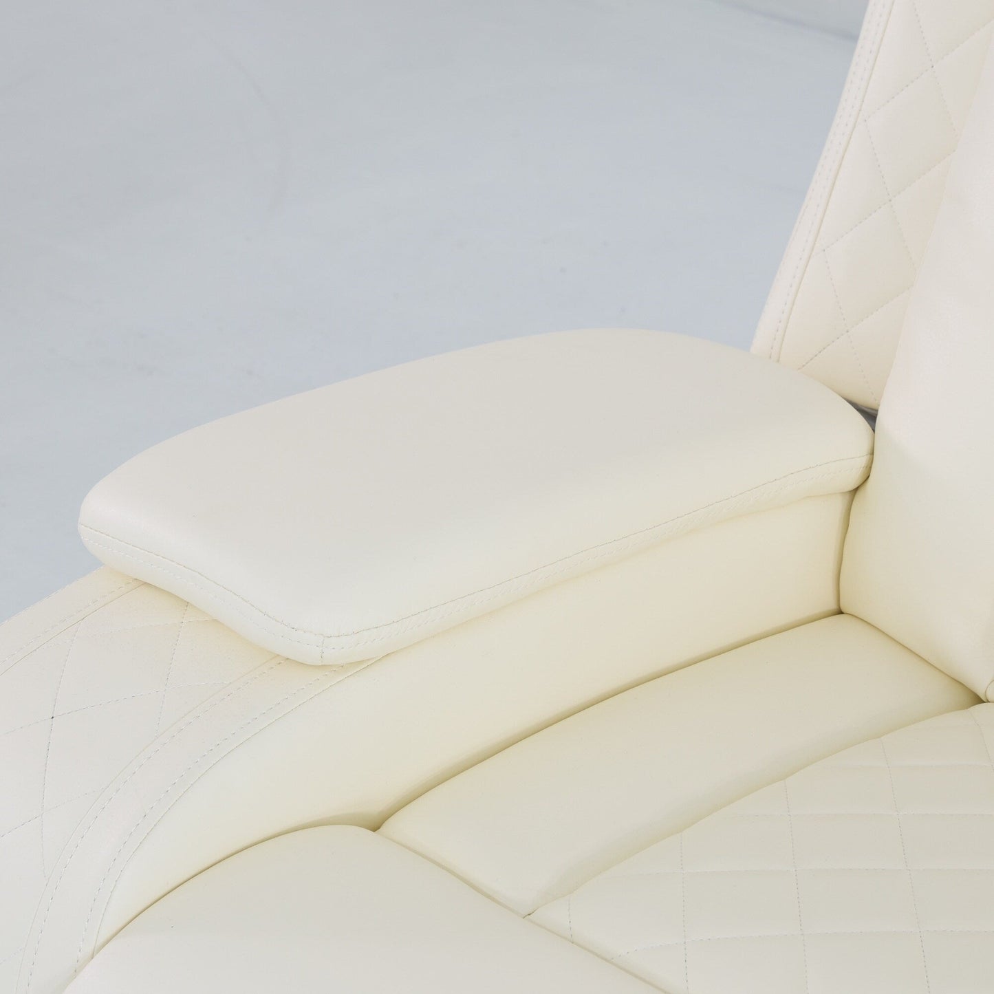 Fauteuil inclinable moderne en cuir respirant avec éclairage d'ambiance et LED alimentée par USB