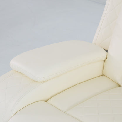 Fauteuil inclinable moderne en cuir respirant avec éclairage d'ambiance et LED alimentée par USB