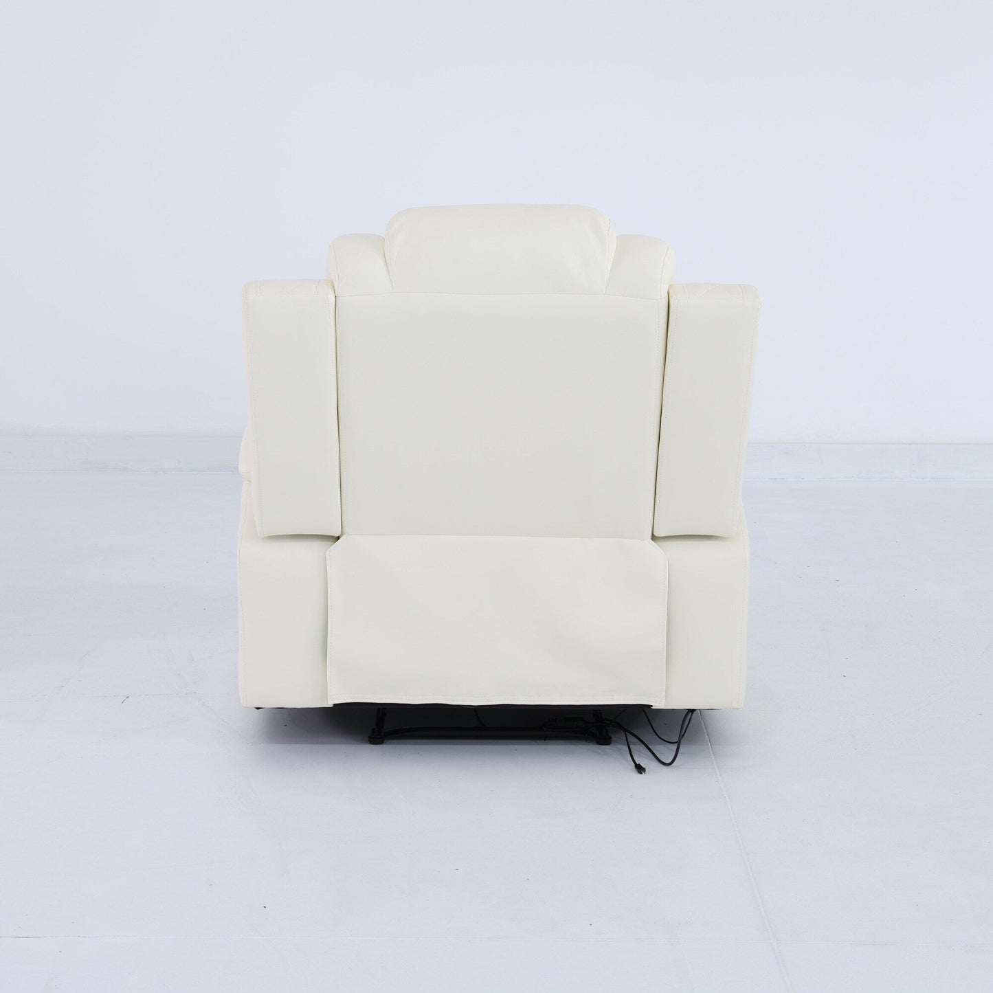 Fauteuil inclinable moderne en cuir respirant avec éclairage d'ambiance et LED alimentée par USB