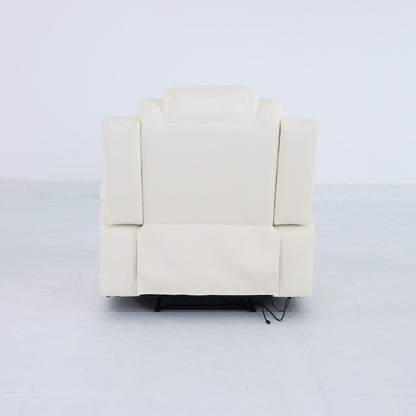 Fauteuil inclinable moderne en cuir respirant avec éclairage d'ambiance et LED alimentée par USB