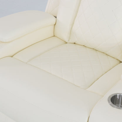 Fauteuil inclinable moderne en cuir respirant avec éclairage d'ambiance et LED alimentée par USB