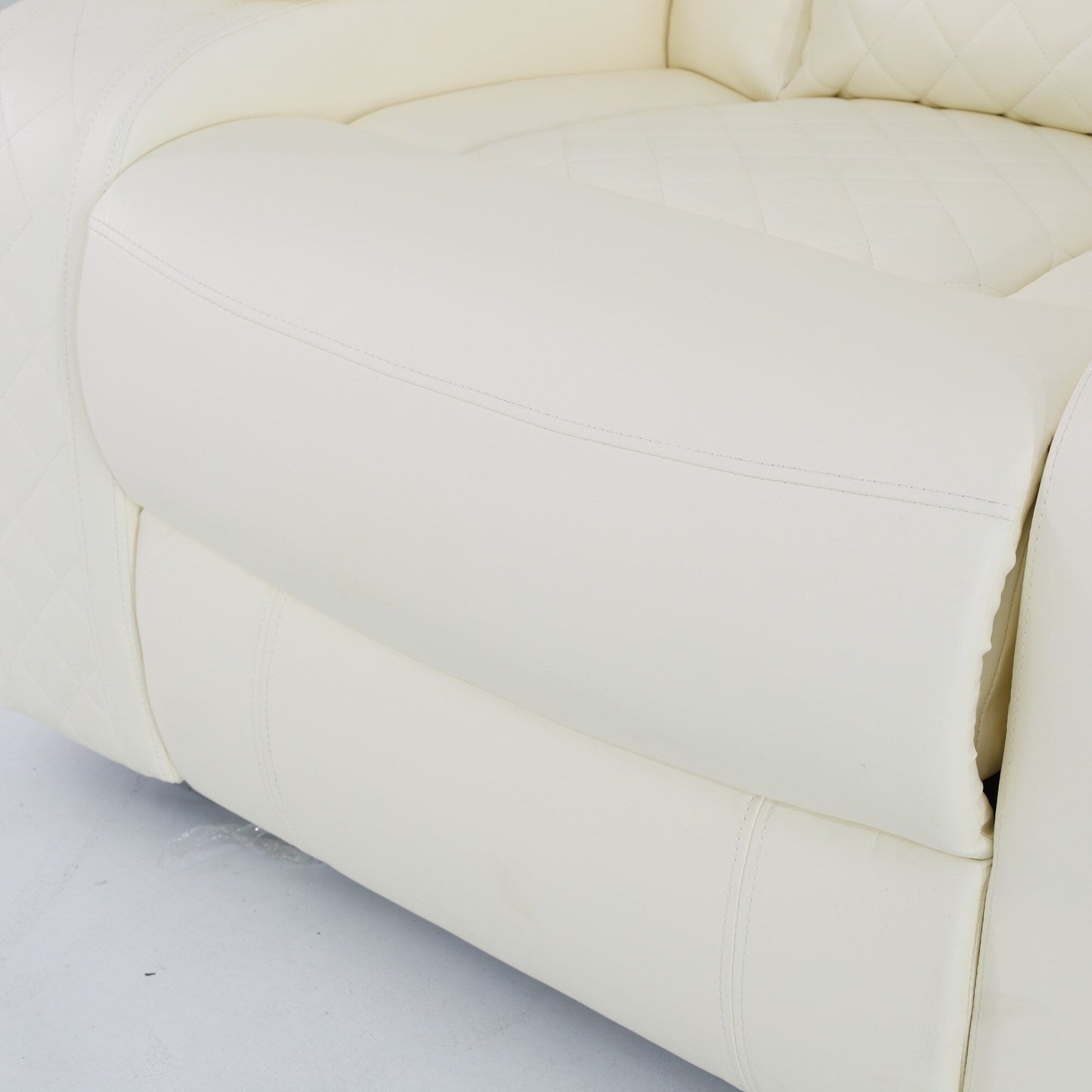 Fauteuil inclinable moderne en cuir respirant avec éclairage d'ambiance et LED alimentée par USB