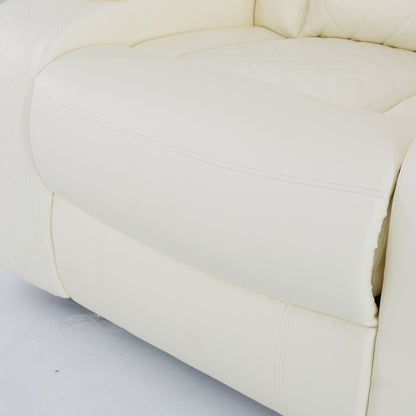 Fauteuil inclinable moderne en cuir respirant avec éclairage d'ambiance et LED alimentée par USB