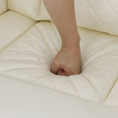 Fauteuil inclinable moderne en cuir respirant avec éclairage d'ambiance et LED alimentée par USB