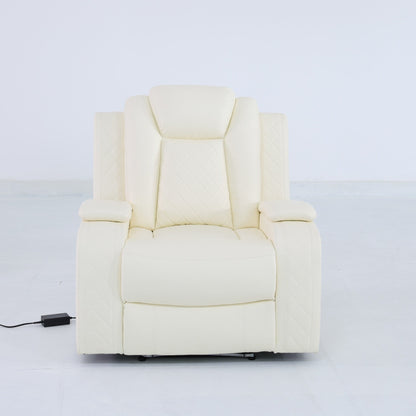 Fauteuil inclinable moderne en cuir respirant avec éclairage d'ambiance et LED alimentée par USB