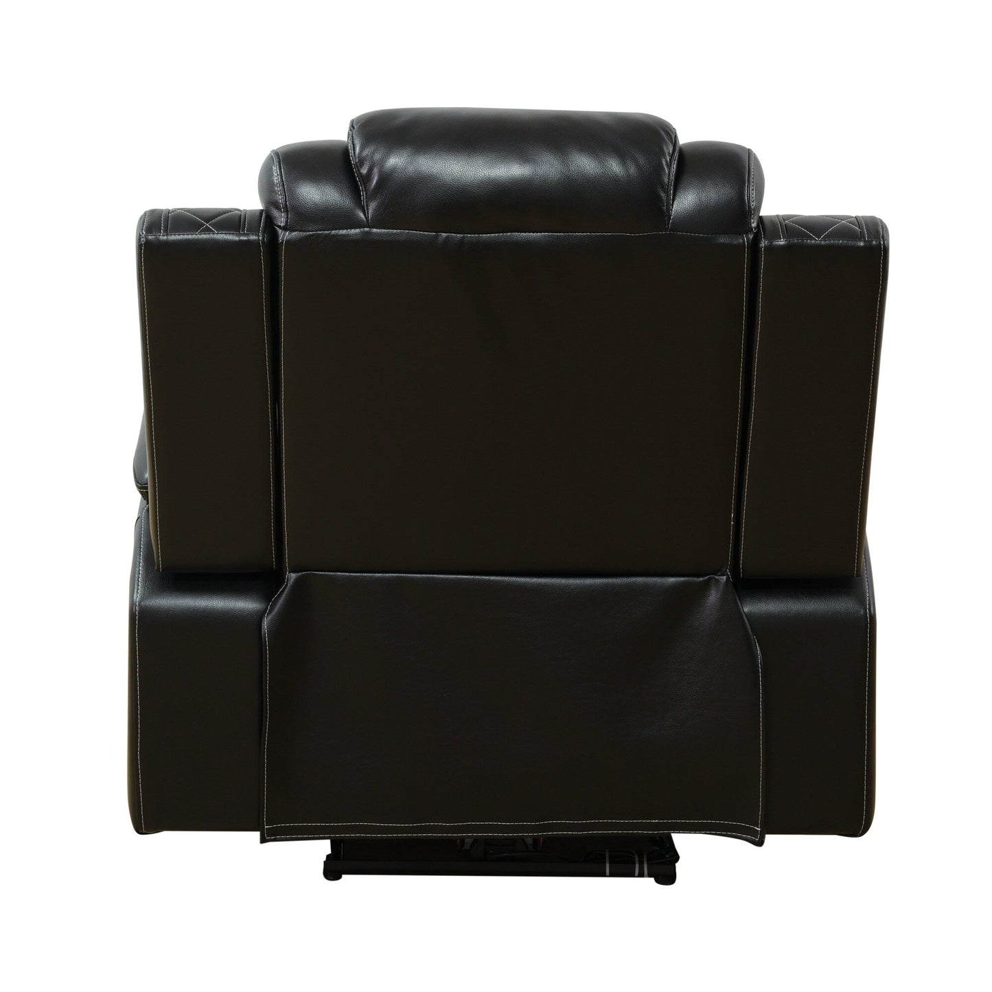 Fauteuil inclinable moderne en cuir respirant avec éclairage d'ambiance et LED alimentée par USB