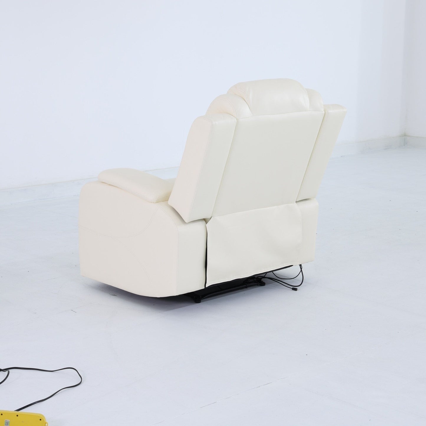 Fauteuil inclinable moderne en cuir respirant avec éclairage d'ambiance et LED alimentée par USB