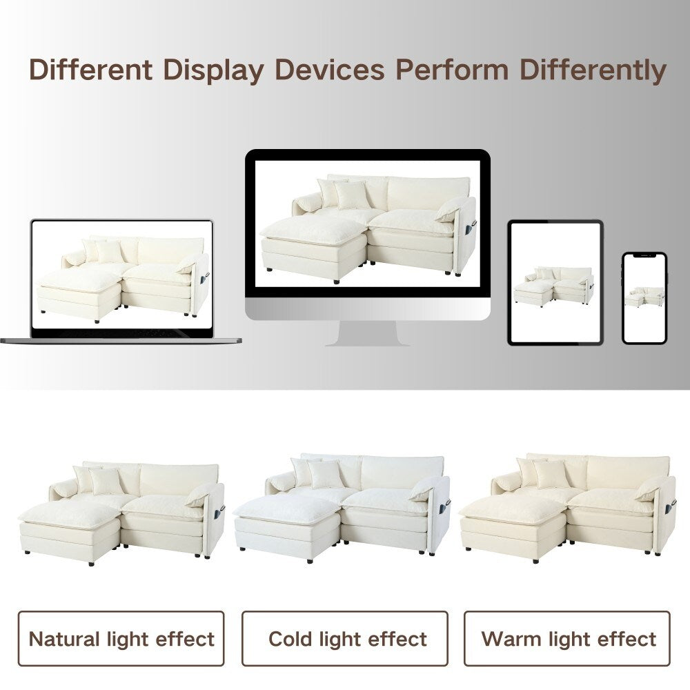 Canapé-lit 2 places moderne et confortable en chenille pour le salon