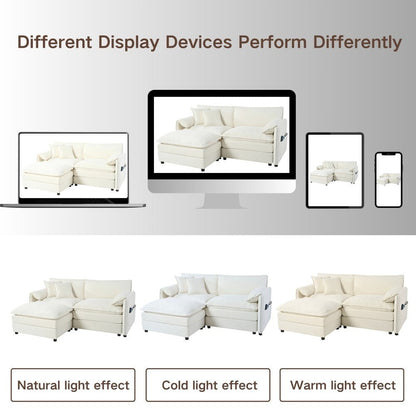 Canapé-lit 2 places moderne et confortable en chenille pour le salon