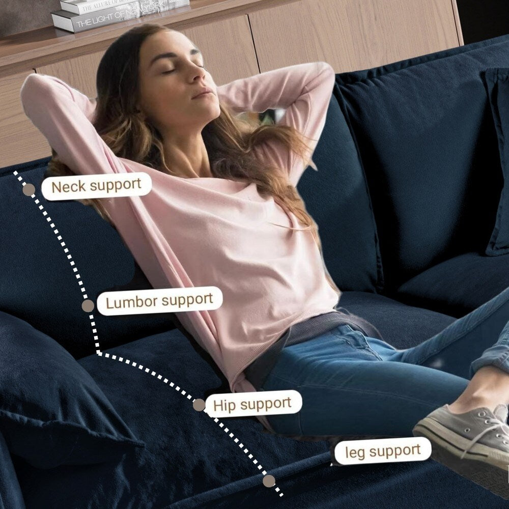 Canapé-lit 2 places moderne et confortable en chenille pour le salon