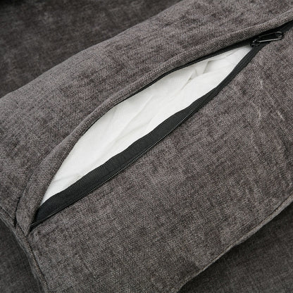 Canapé 3 places moderne et confortable en chenille, canapé 3 places confortable Cloud avec 2 coussins lombaires et coussins en peluche