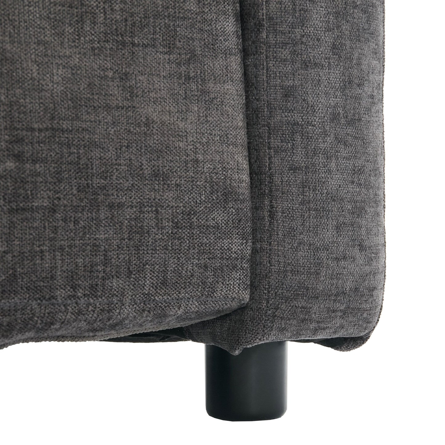 Canapé 3 places moderne et confortable en chenille, canapé 3 places confortable Cloud avec 2 coussins lombaires et coussins en peluche