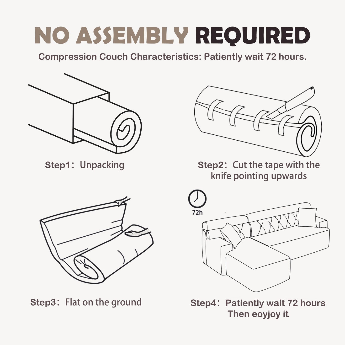 Canapé modulable convertible en L 4 places en chenille moderne avec 2 coussins pour salon d'appartement