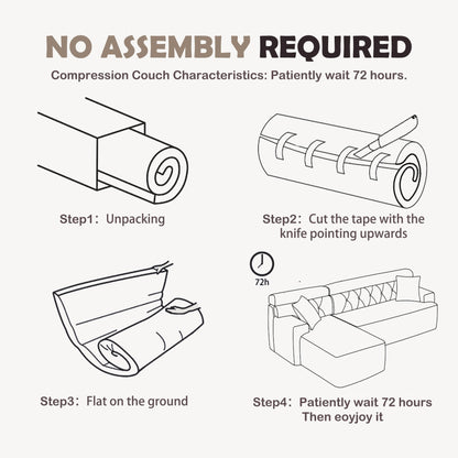 Canapé modulable convertible en L 4 places en chenille moderne avec 2 coussins pour salon d'appartement