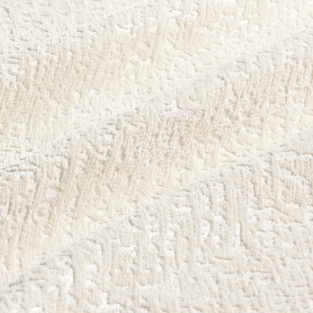 Canapé 2 places moderne en tissu chenille avec pouf