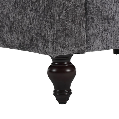 Canapé causeuse moderne en tissu chenille, canapé causeuse rembourré 2 places