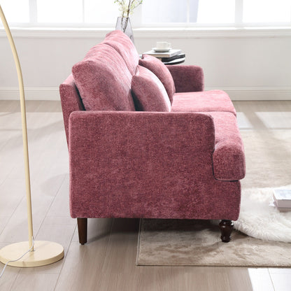 Canapé causeuse moderne en tissu chenille, canapé causeuse rembourré 2 places