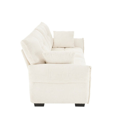 Canapé deux places moderne en tissu chenille