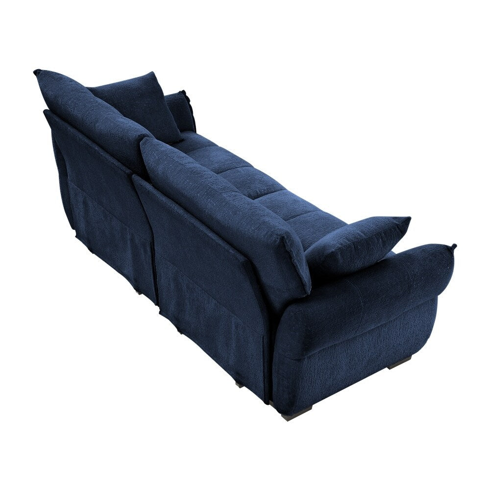 Canapé deux places moderne en tissu chenille