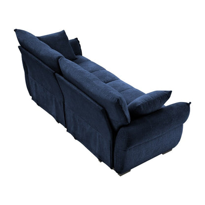 Canapé deux places moderne en tissu chenille