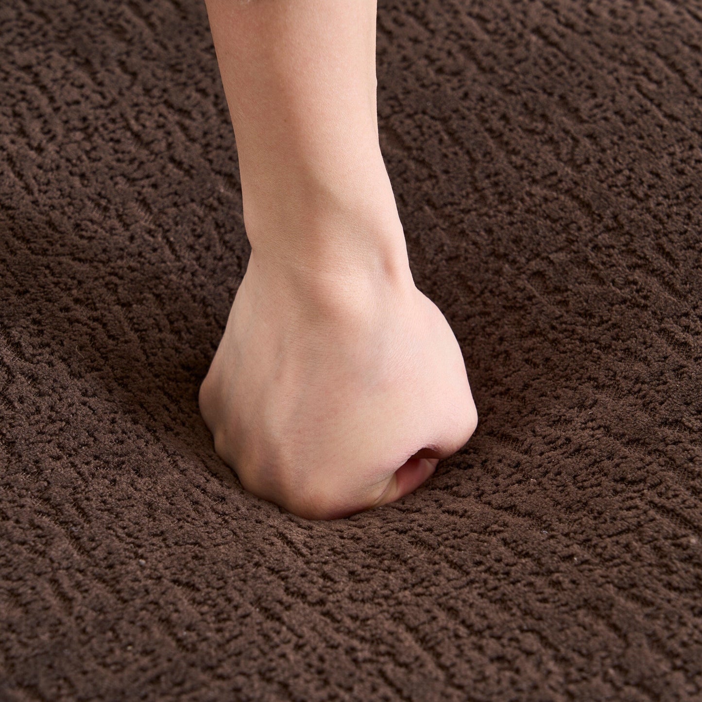 Canapé modulaire moderne en L en chenille avec méridienne incurvée et 4 coussins pour le salon