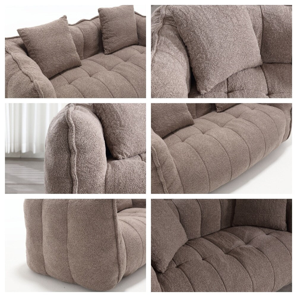 Canapé inclinable moderne en chenille avec mousse haute résilience