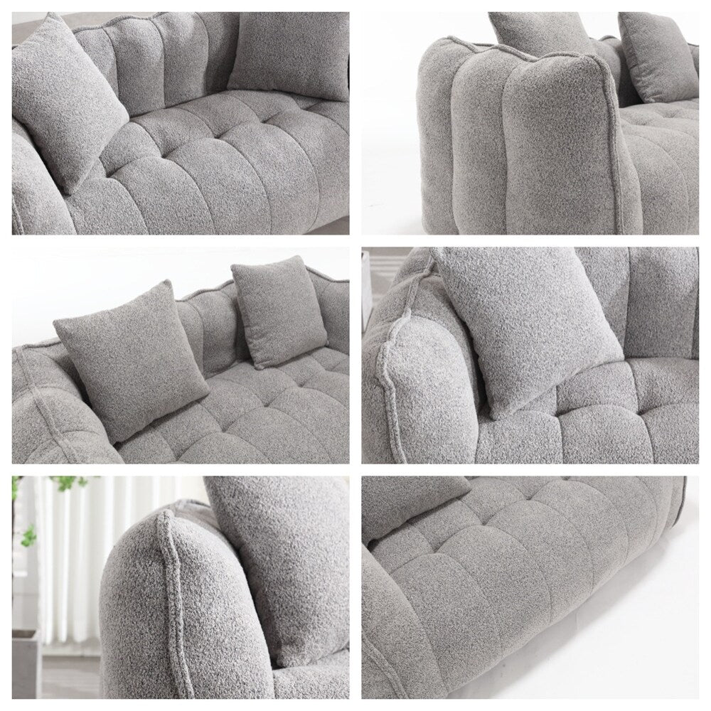 Canapé inclinable moderne en chenille avec mousse haute résilience