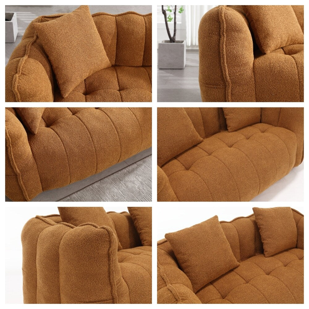 Canapé inclinable moderne en chenille avec mousse haute résilience