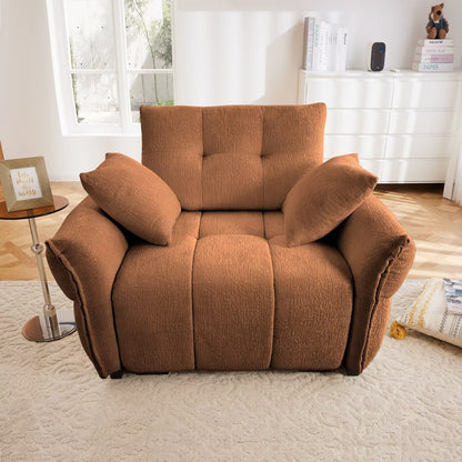 Canapé moderne en chenille, structure en bois massif avec coussin haute élasticité