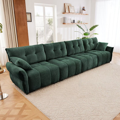 Canapé moderne en chenille, structure en bois massif avec coussin haute élasticité