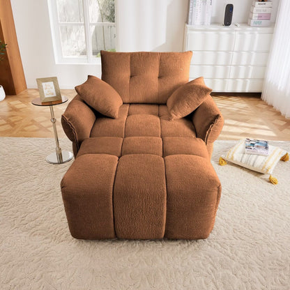 Canapé moderne en chenille, structure en bois massif avec coussin haute élasticité