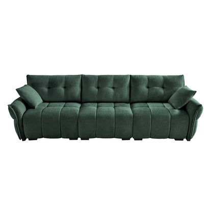 Canapé moderne en chenille, structure en bois massif avec coussin haute élasticité